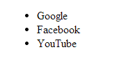 Unordered list in html