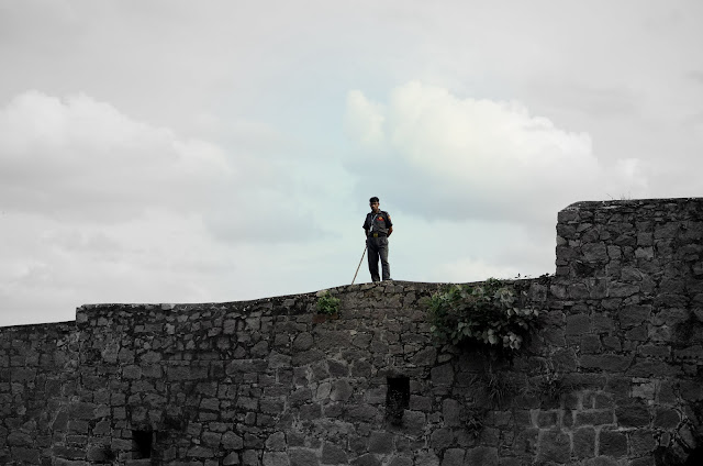 guard on the wall of fort