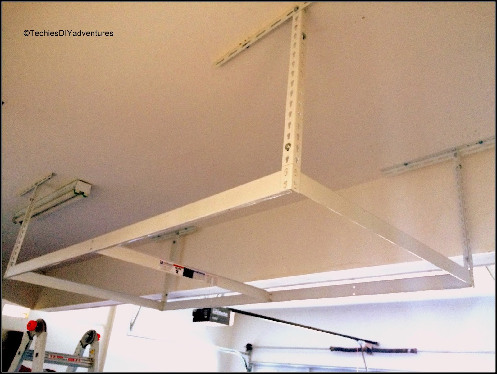 Garage Organization with overhead racks Techie's DIY Adventures