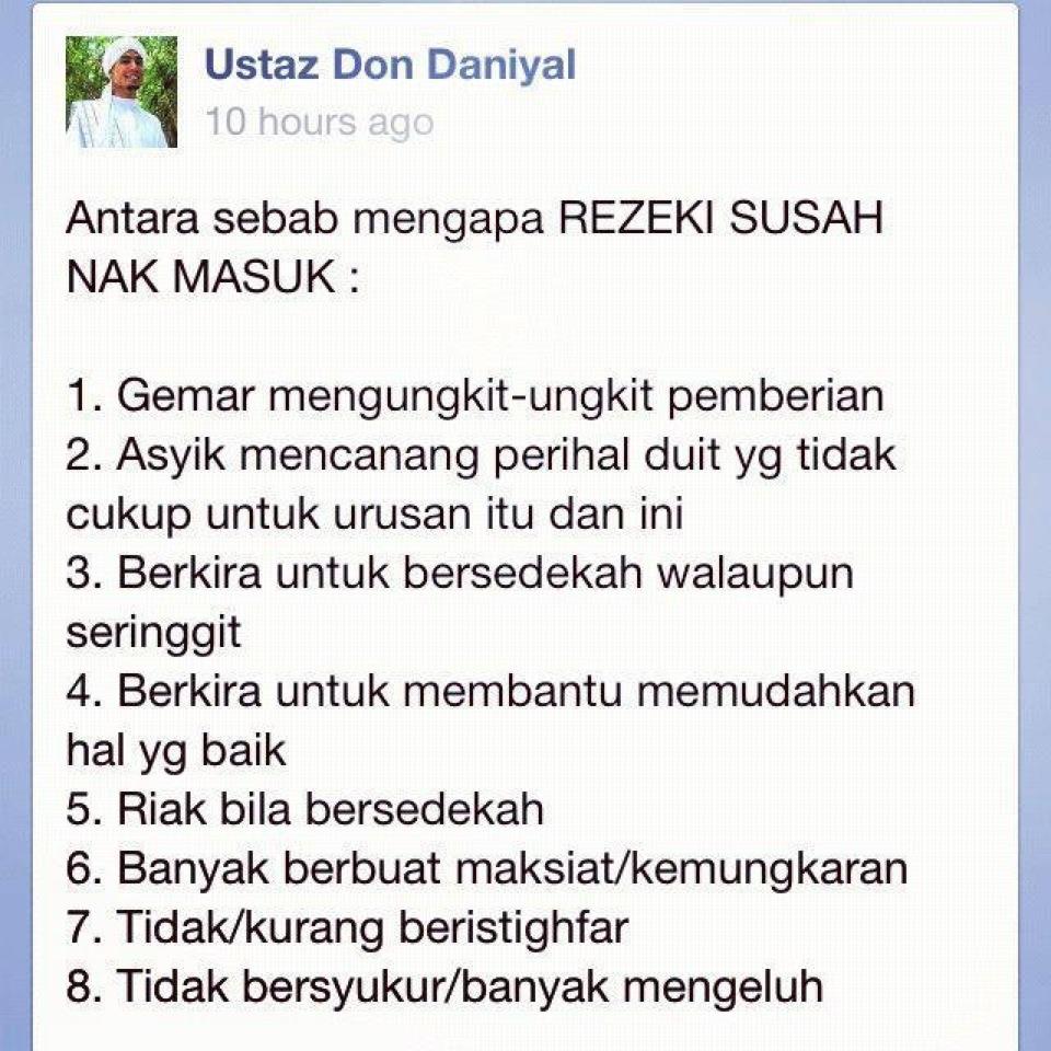 Rahsia Rezeki Murah Kenapa Rezeki Susah Masuk Ini Jawapan Ustaz Don