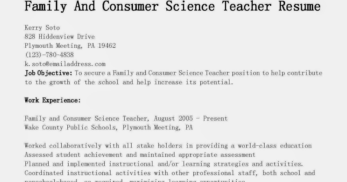 Family and consumer science articles image