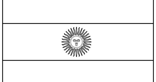 COLOREA TUS DIBUJOS: Dibujo de Bandera Argentina para Colorear