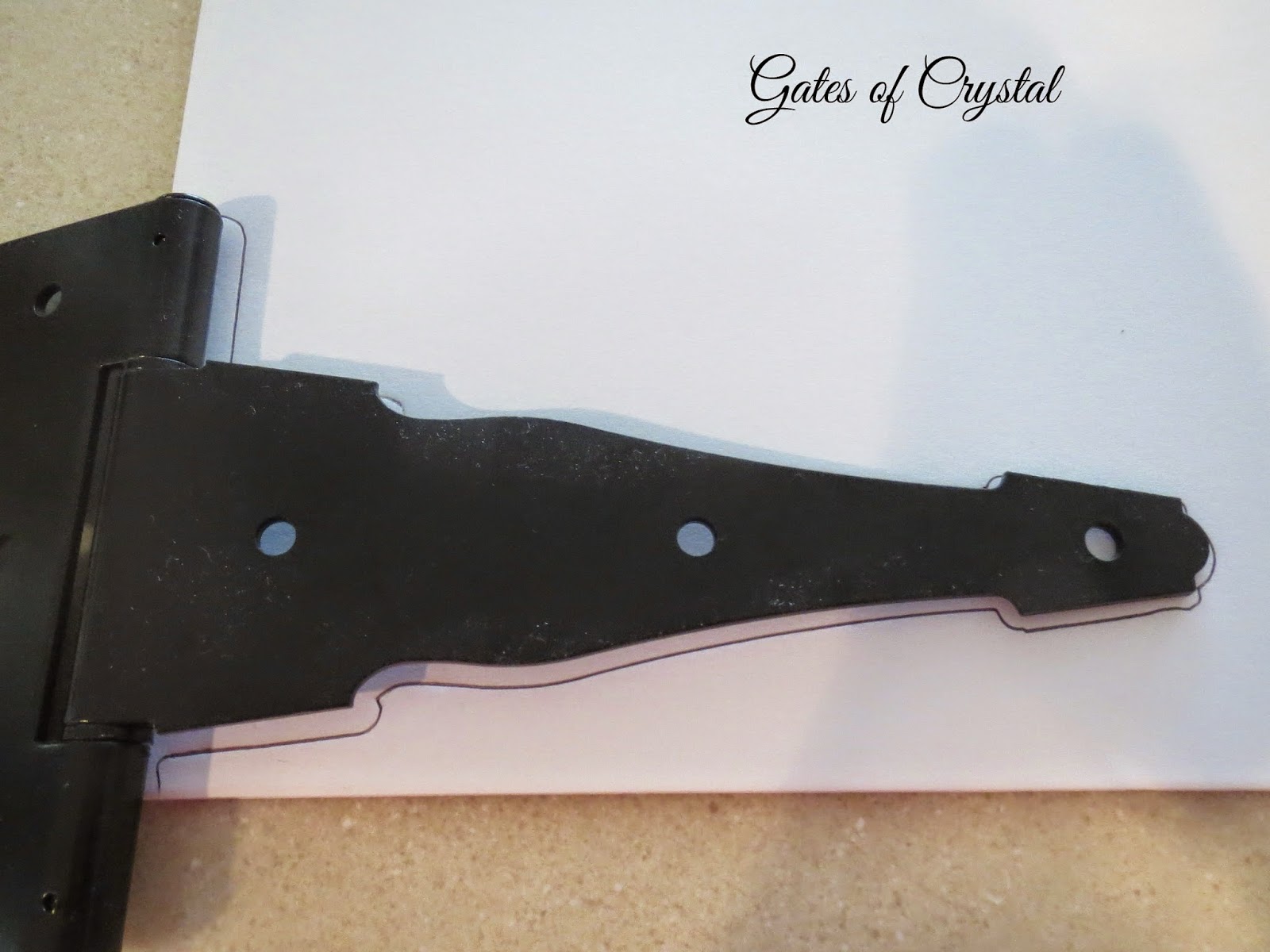 Gates of Crystal Fake Hinges on Our French Shutters