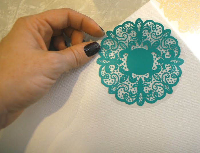 Blush and Bashful Doily Canvas Art