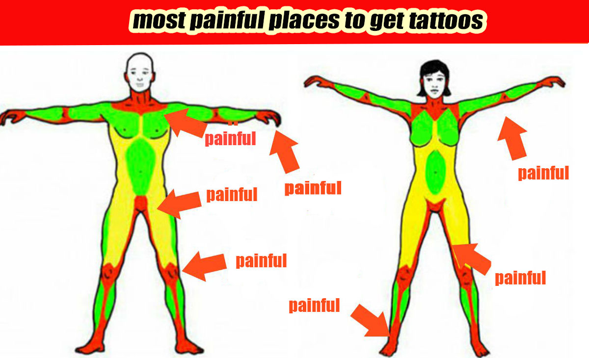 Mostpainfulplacestogettattoos and The Most Brilliant  tattoo places for Home