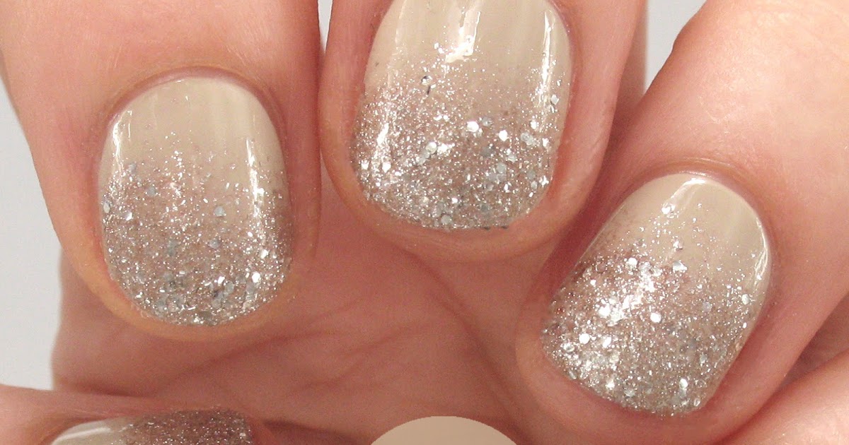 PackAPunchPolish: Nude Nails with a Glitter Gradient