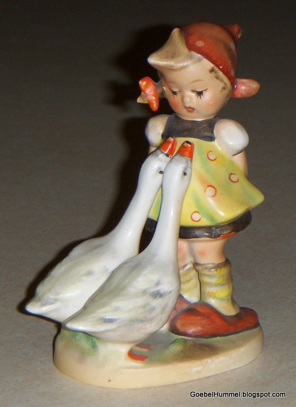 Goebel Hummel **VINTAGE 1950s Incised Full Bee** Goose Girl Goebel