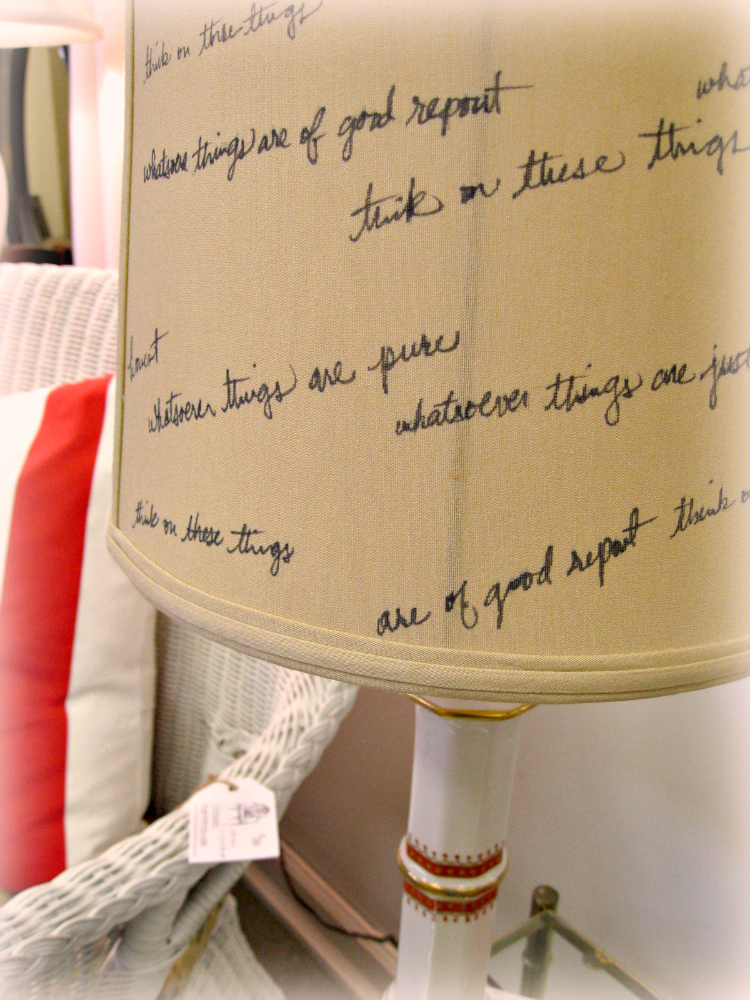 Classic Farmhouse diy idea 20 Minute Lampshade Redo