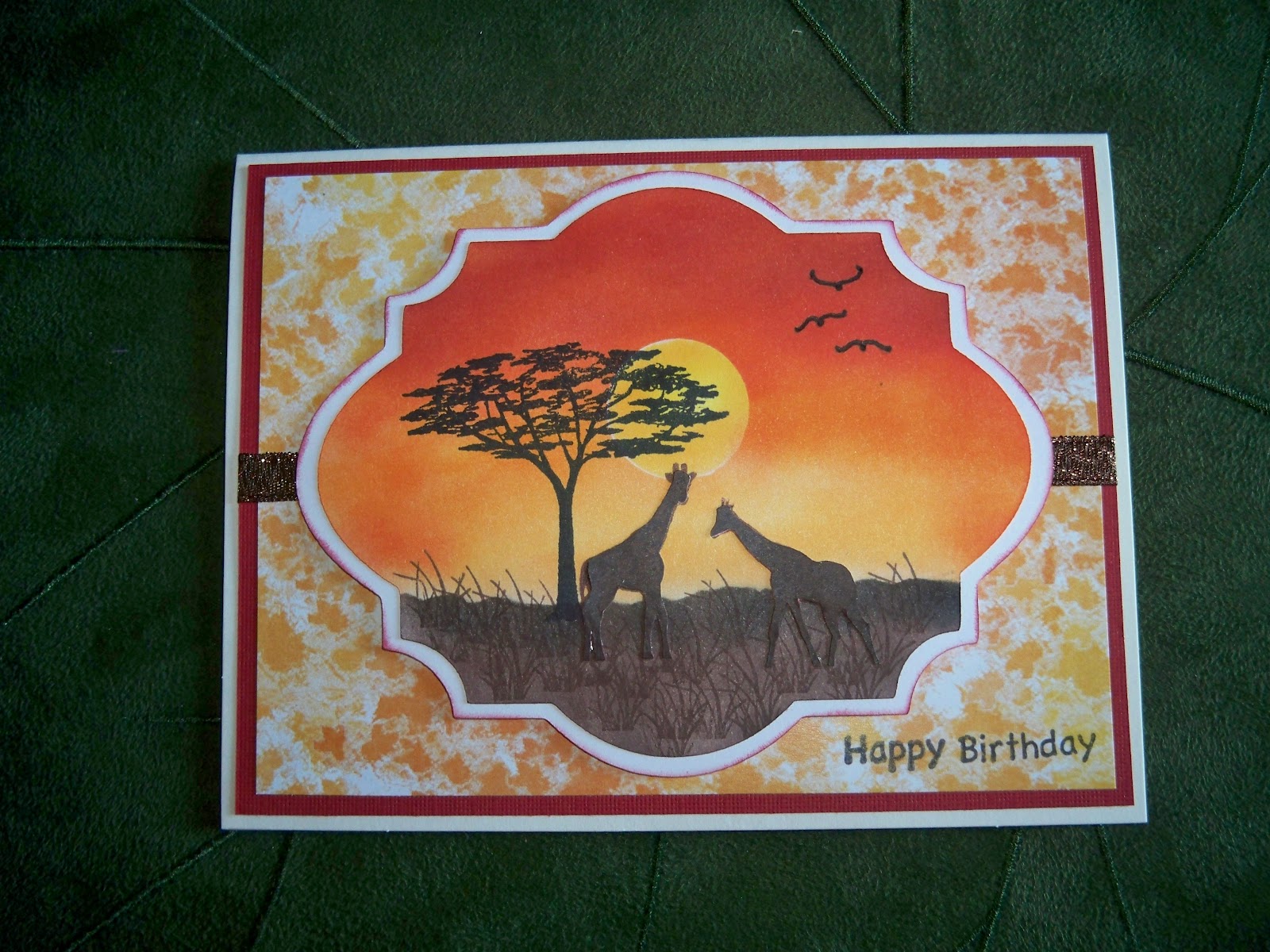 Lena's Creations African Sunset Birthday Card