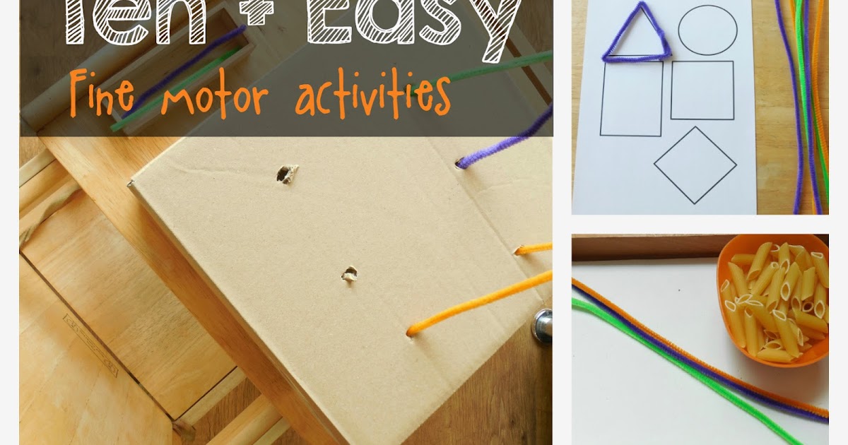 Welcome to Mommyhood: Easy Fine Motor Activities for preschoolers and