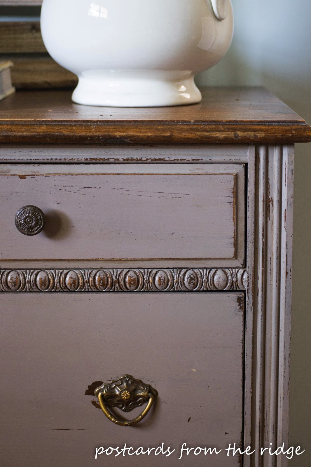 Two Toned Dresser Furniture Makeover Day Postcards From The Ridge