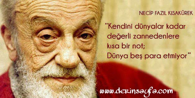 " Kendini dünyalar kadar değerli zannedenlere kısa bir not; Dünya beş