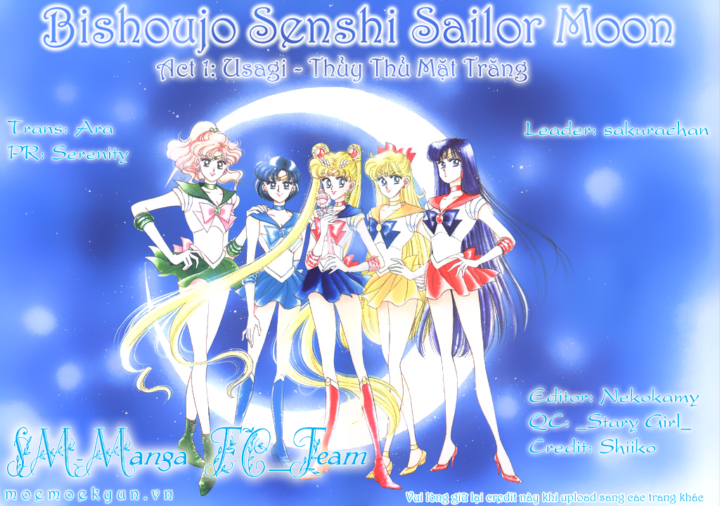 Đọc Manga Sailor Moon Online Tập 1 001