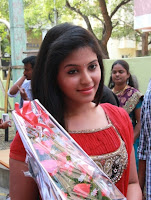 Cute, Anjali, In, Red, Dress