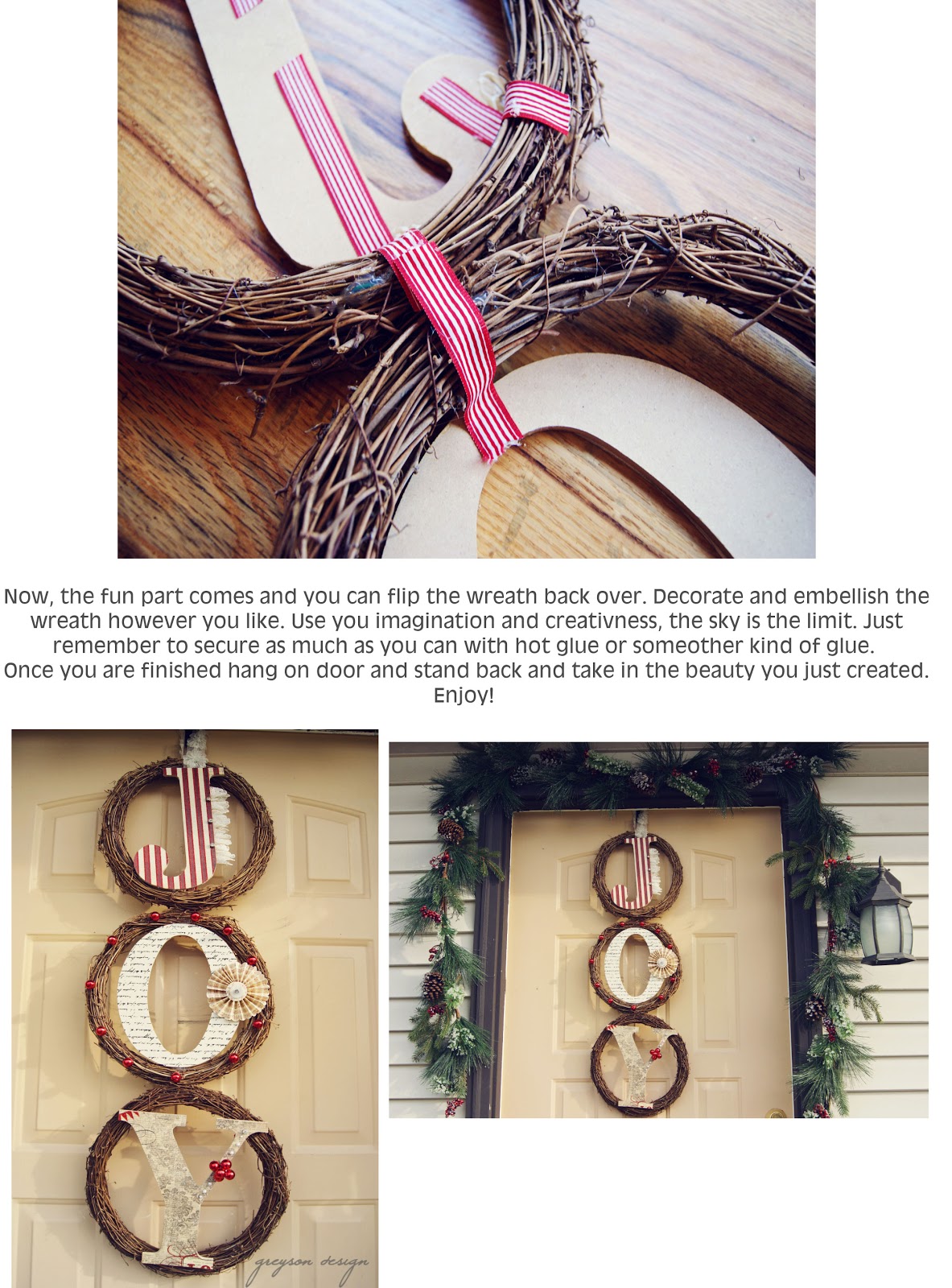 Love Greyson {Joy} Wreath Tutorial!