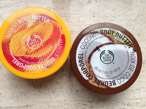 The Body Shop Mango & Coconut body butters.