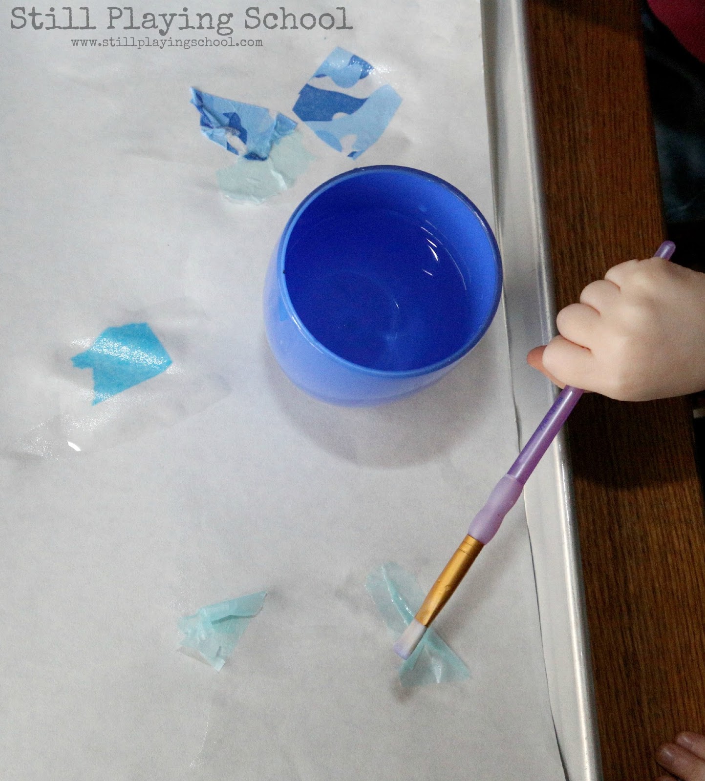 Polar Themed Process Art for Kids Still Playing School