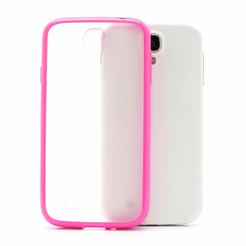 Hybrid Case : TPU Edges and Transparant Back Case Samsung Galaxy S 4 IV i9500 i9505 - Magenta Hybrid Case : TPU Edges and Transparant Back Case Samsung Galaxy S 4 IV i9500 i9505 - Magenta