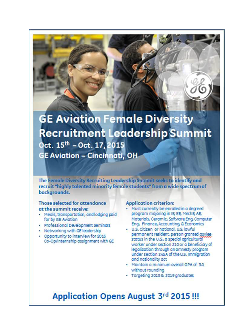 ge aviation female diversity summit oct 15th oct 17th purdue purdue womens conference flyer