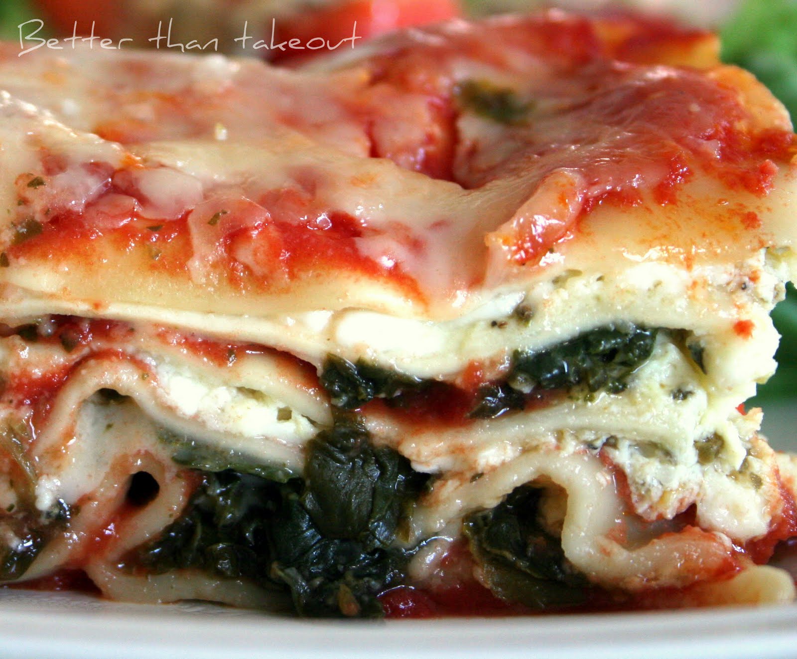 Better than takeout "Loaf Pan Lasagna" with Cottage Cheese & Spinach