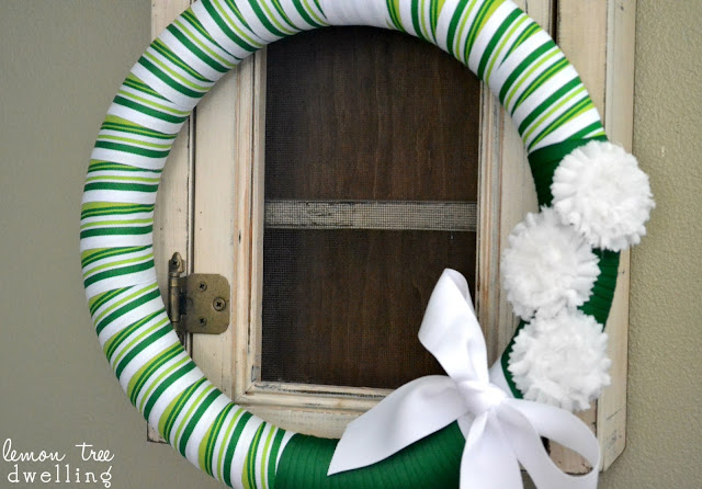 St. Patrick's Day Striped Wreath 