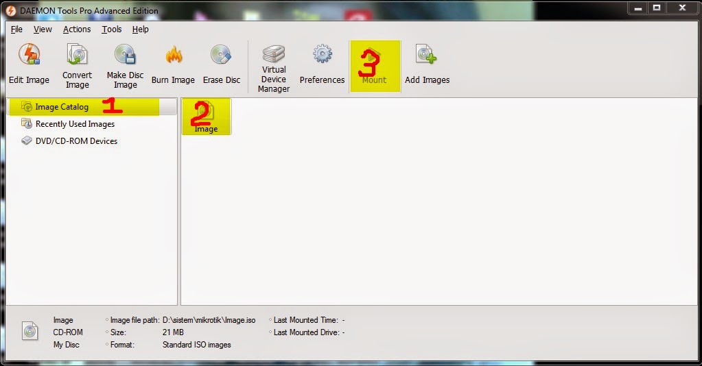 cara mount file iso daemon tools