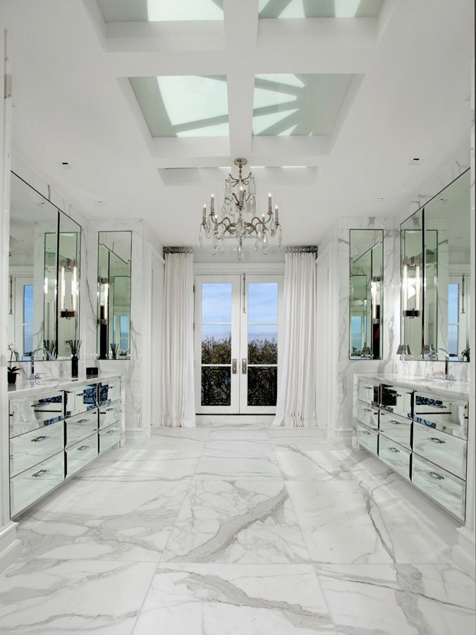 White Master Bathroom