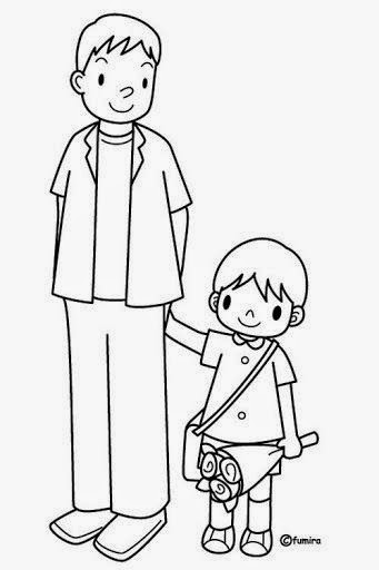 Maestra De Infantil Dibujos Para Colorear La Familia Dibujos