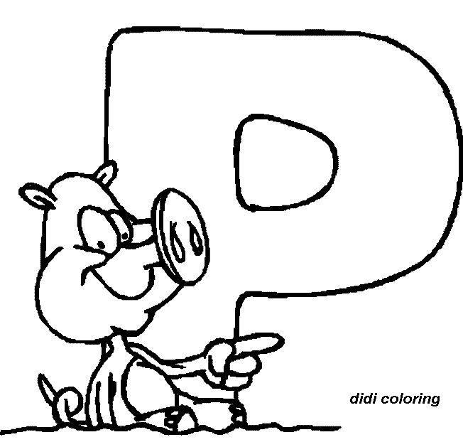 Printable Preschool Alphabets Uppercase Letter P Coloring Page For Kids