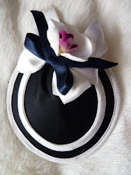 navy fascinator