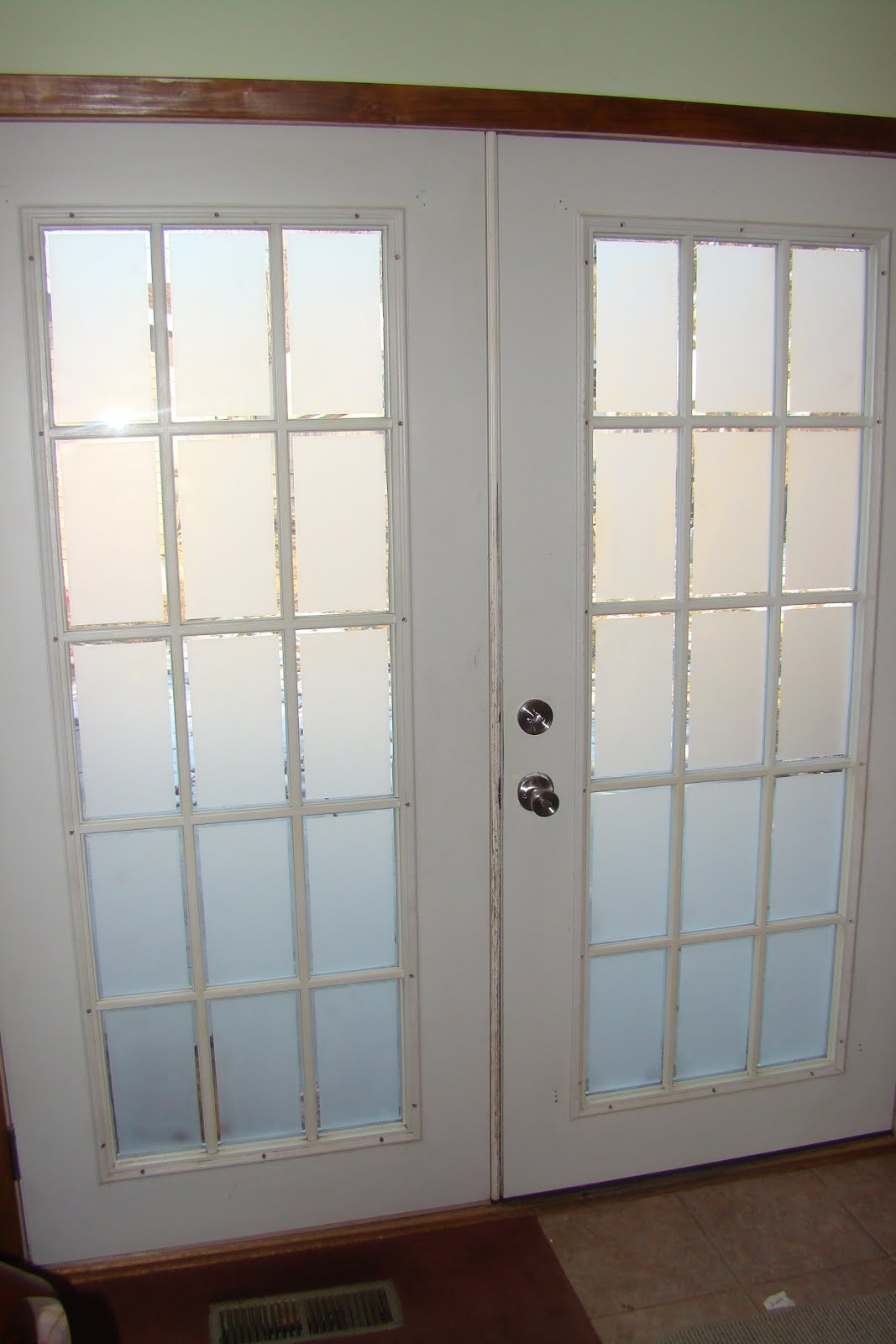 Cindy Riddle Frosted Glass on French Doors