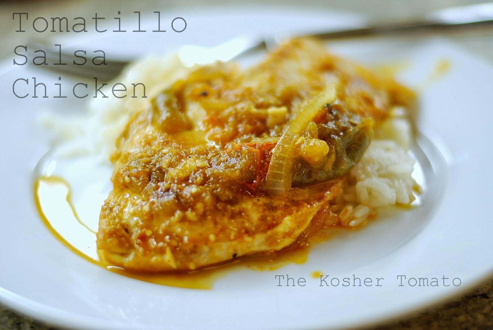 Tomatillo Salsa Chicken Plantains & Challah