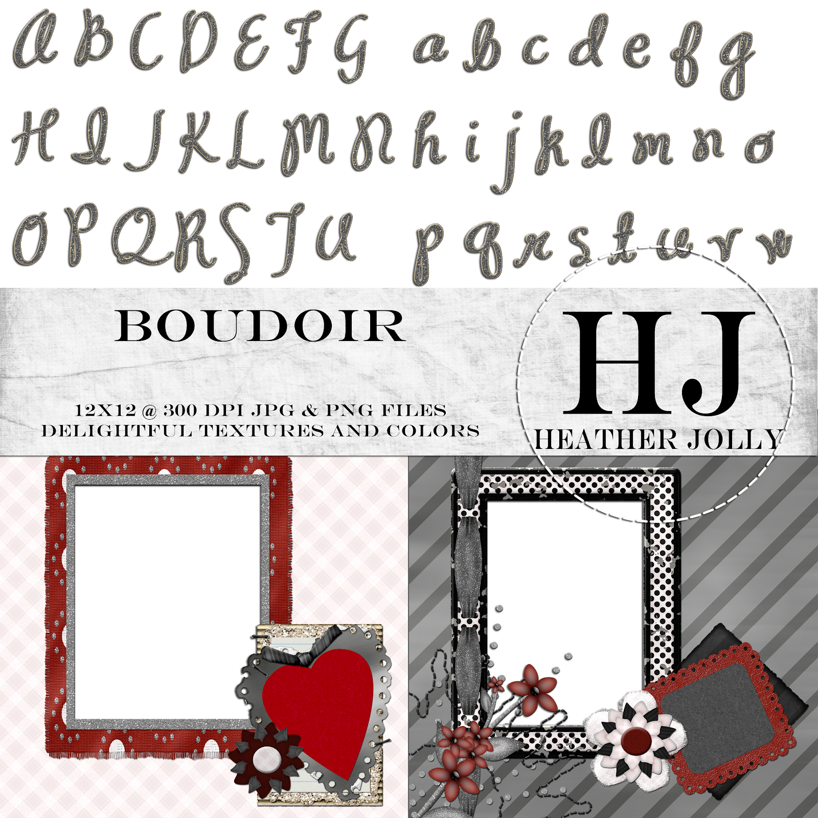 Heather Jolly's Digital Scrapping Boudoir Kit Digital Scrapbooking
