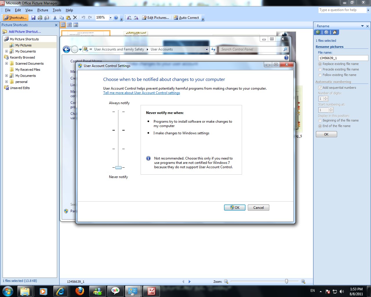 How to Disable User Account Control Settings in Windows 7? IT