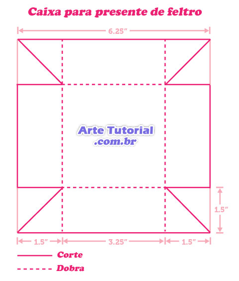 Como fazer caixas coloridas de feltro - Passo a passo - Arte Tutorial Como fazer caixas coloridas de feltro - Passo a passo - Arte Tutorial