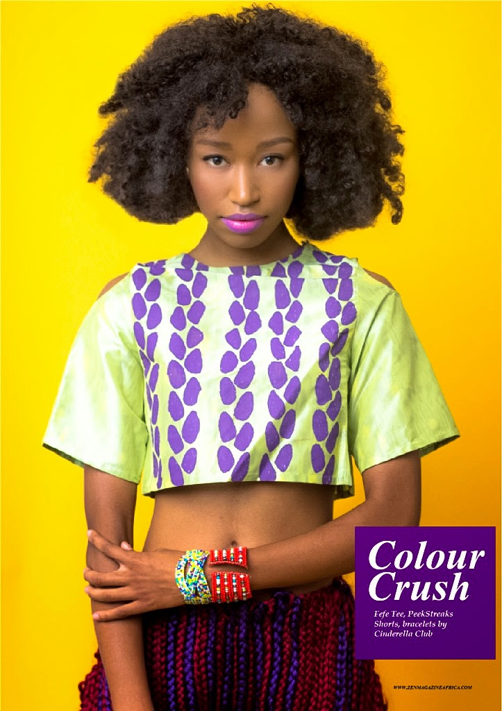 African prints crop top inspiration by Cameroonian designer Fatima Camara