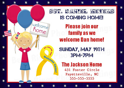bear river photo greetings military homecoming party invitation