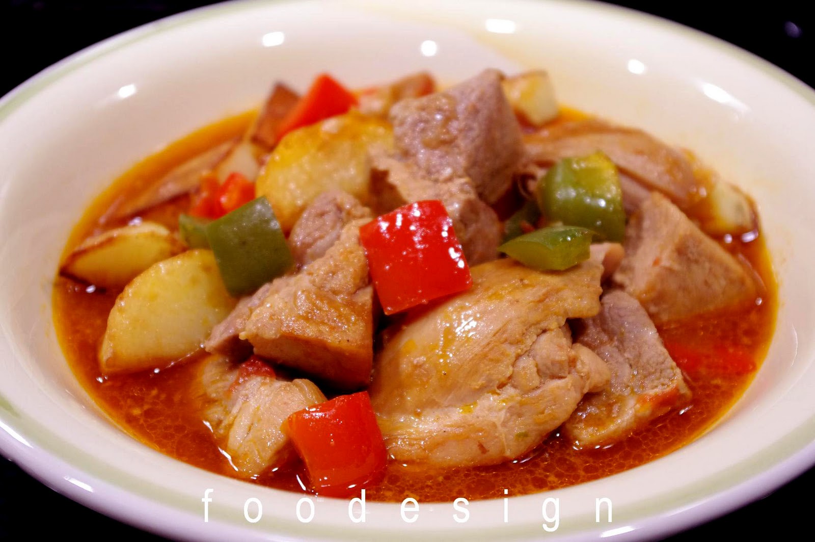 foodesign pork and chicken afritada