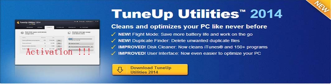 TuneUp Utilities 2014 with carck keygen serial number 