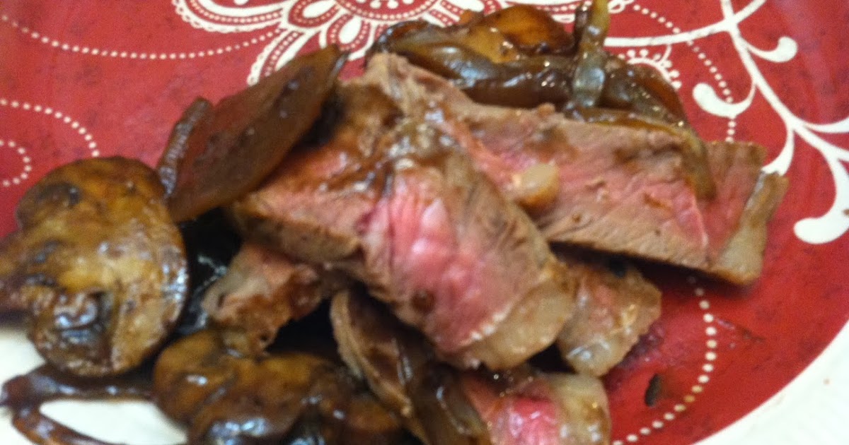 "Pointless" Meals Seared Steak with Red Wine, Onions and Mushrooms