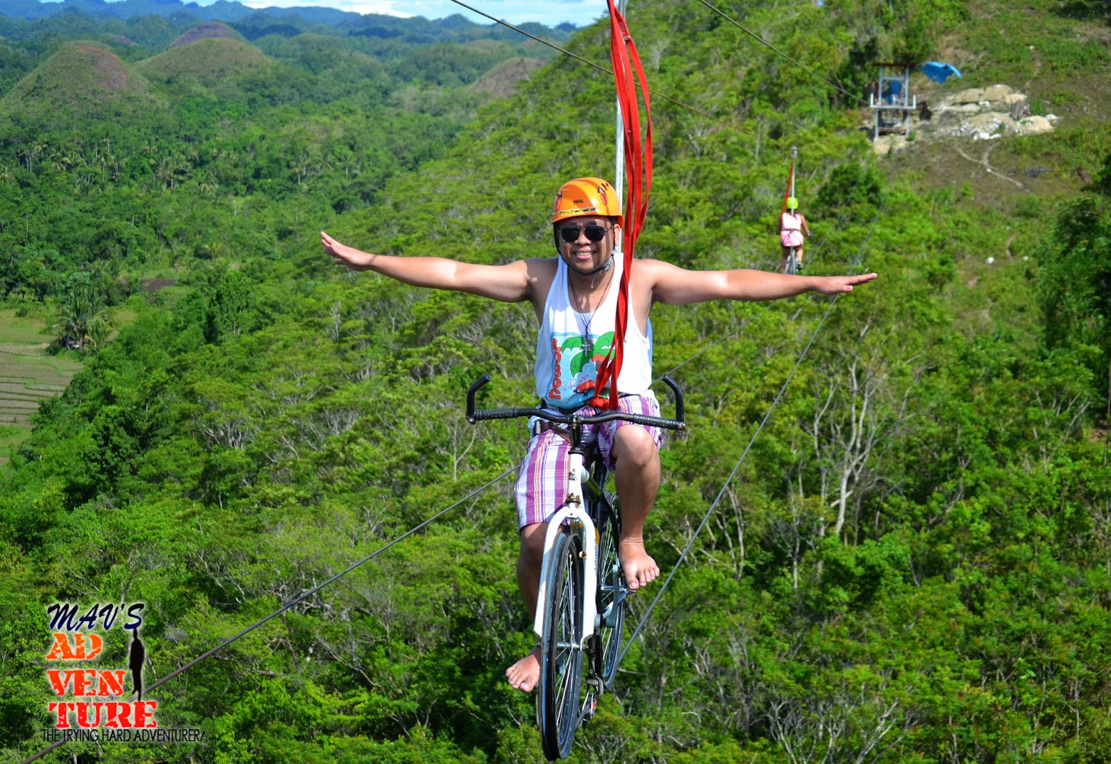 About 60 yards of bike zipline. Nope. WTF