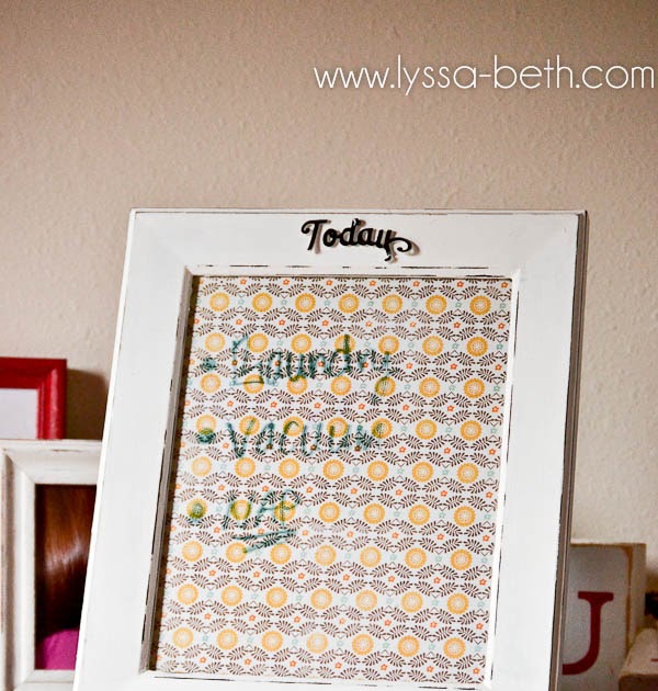 *lyssa beth* DIY Dry Erase Board.