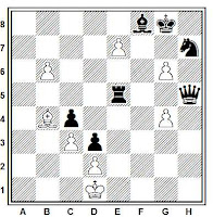 Estudio artístico de ajedrez de Harold Maurice Lommer, Journal de Geneve, 1933