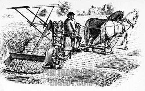 CYRUS McCORMICK'S REAPER Farming Invention 1979 Story of America Picture Card 