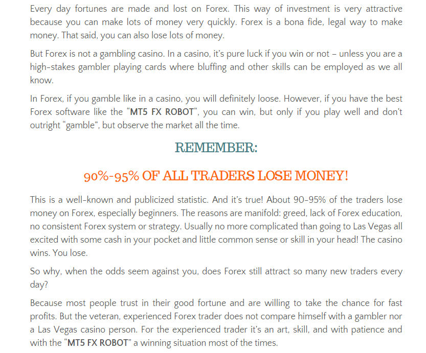 Mt5 forex robot