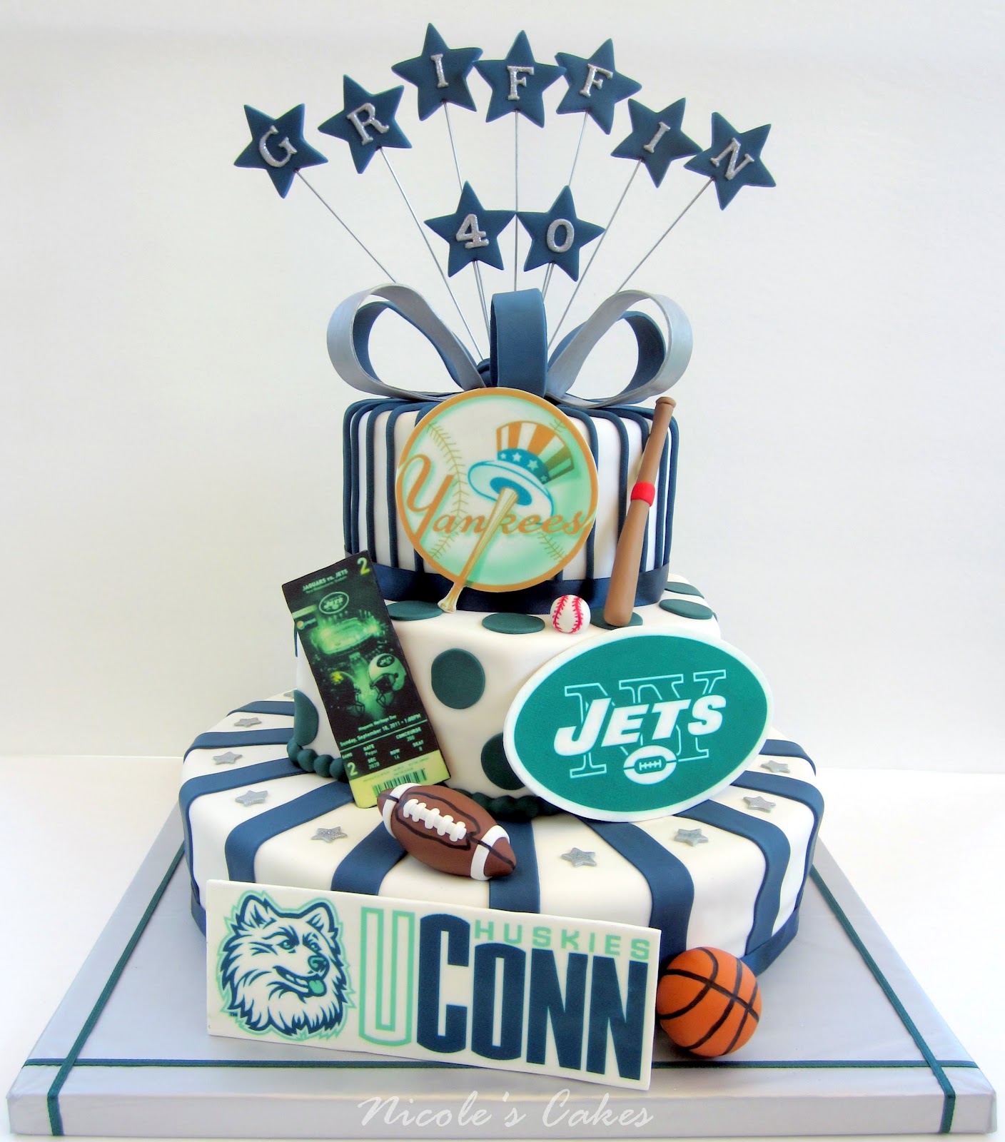 Confections, Cakes & Creations! Sporty 40th Birthday Cake!