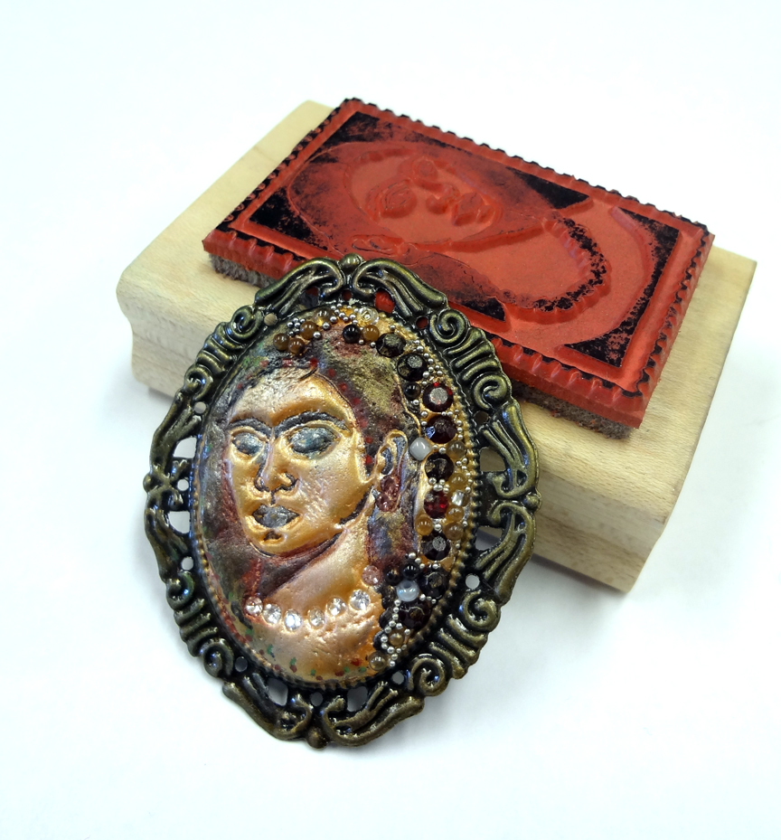 Resin Crafts Rubber Stamped Jewelry Clay