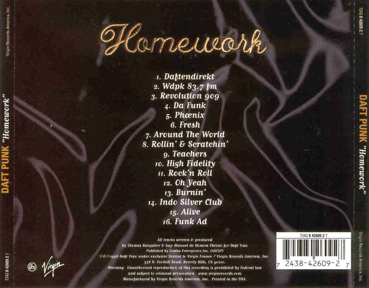 Daft punk   homework cd, album) at discogs