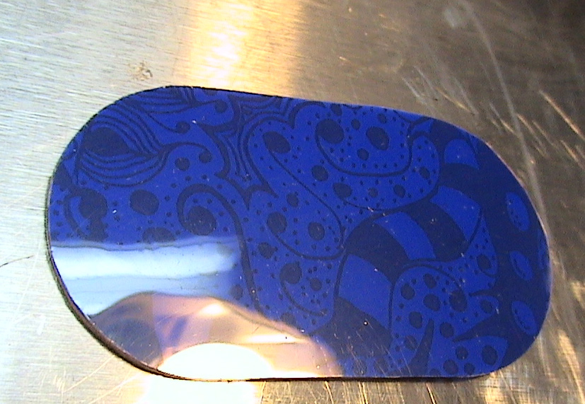 Zentangle Etching Using PnP Blue Paper