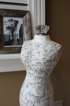 Sheet Music Dress Form